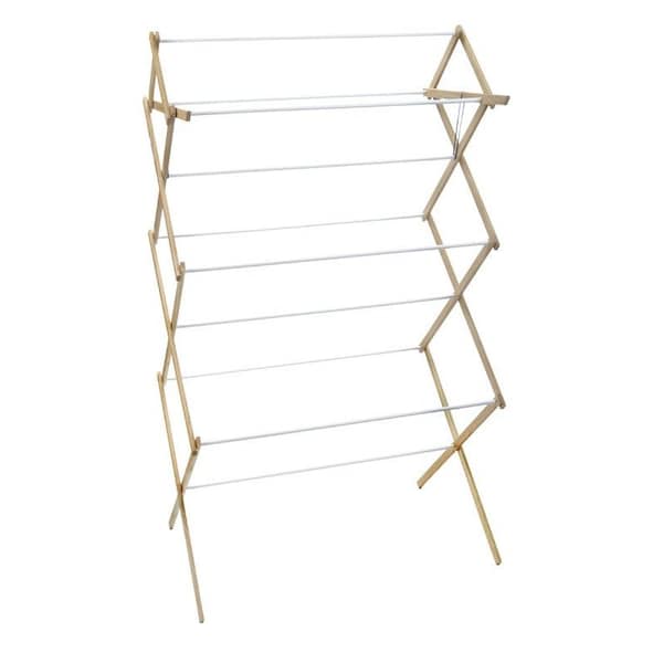 Madison Mill 52.5 in. H X 29.5 in. W X 18.25 in. D Wood Accordian Collapsible Clothes Drying Rack 8 - main